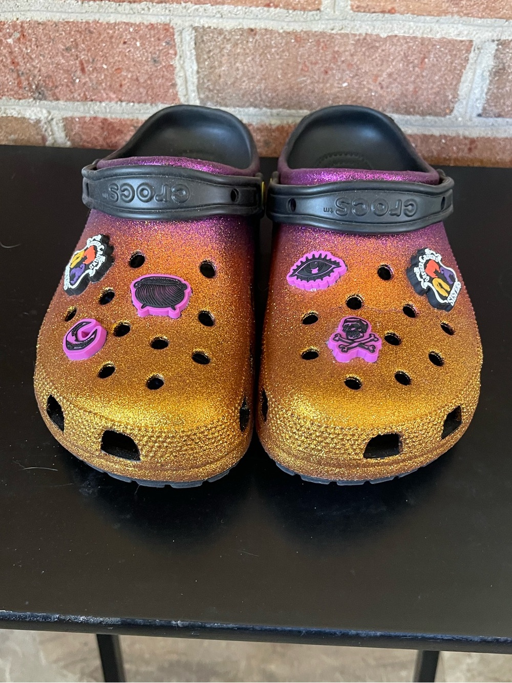 Hocus Pocus Glitter Crocs with Permanent Charms - Picture 2 of 6
